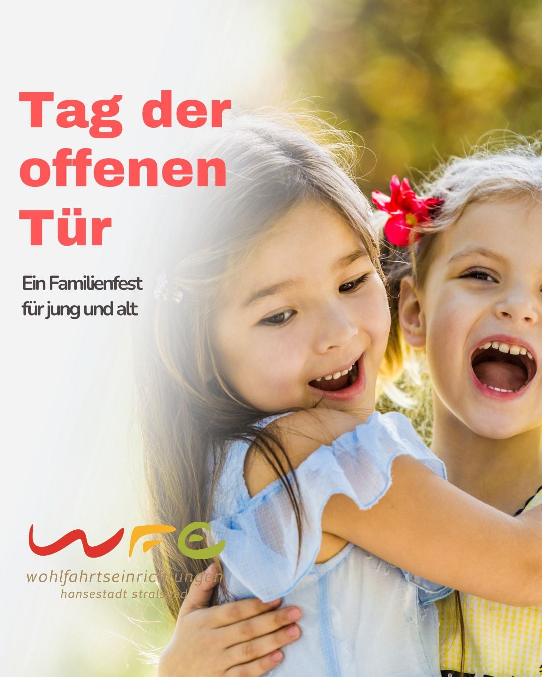 Familienfest der Stralsunder Wohlfahrtseinrichtungen am Sozialzentrum Grünhufer Bogen mit Angeboten für Kinder, Familien und Interessierte.
